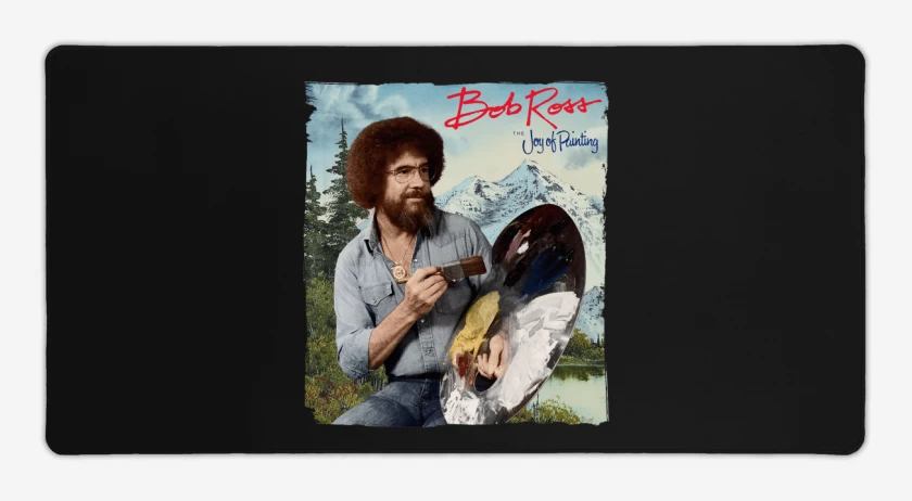 Mouse pad Gamer Negro de Bob Ross