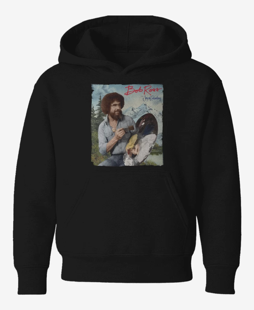 Poleron de niño Negro de Bob Ross