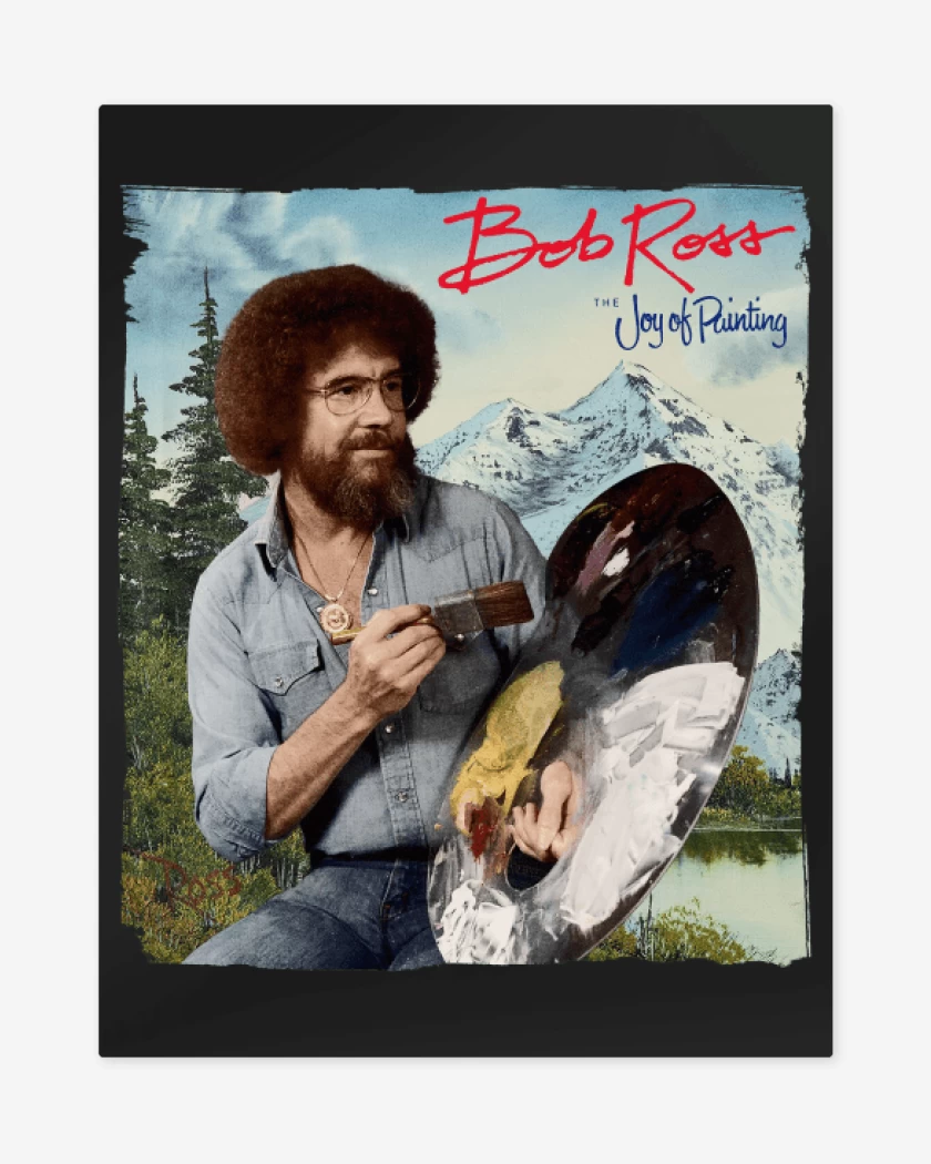 Print metalico Negro de Bob Ross