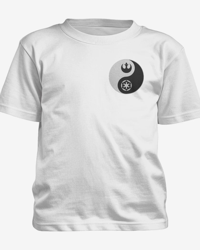Polera de niño Blanco de Ying yang Star wars