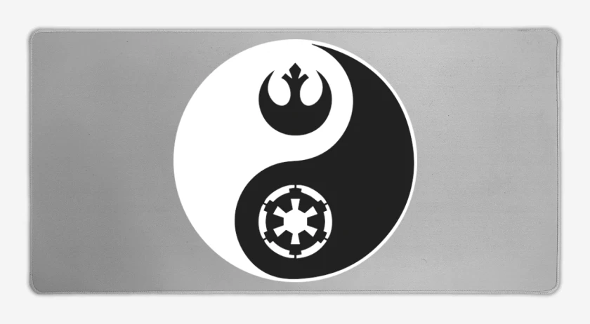 Mouse pad Gamer Gris Melange de Ying yang Star wars