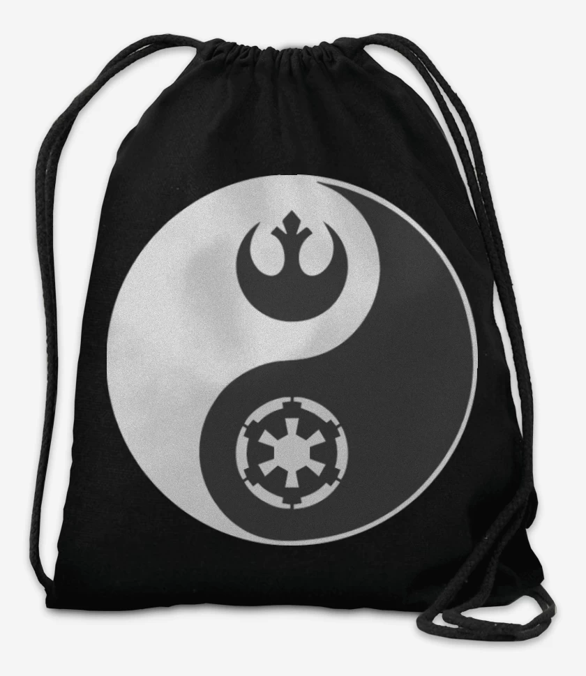 Mochila Negro de Ying yang Star wars