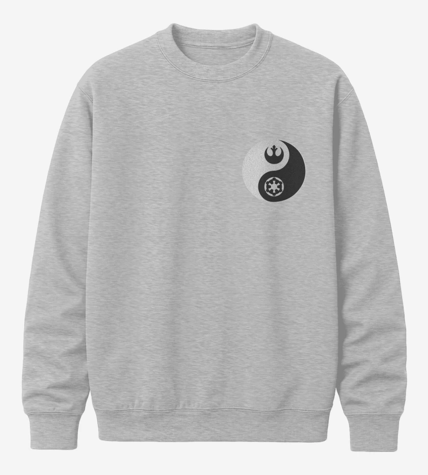 Poleron polo Gris Melange de Ying yang Star wars