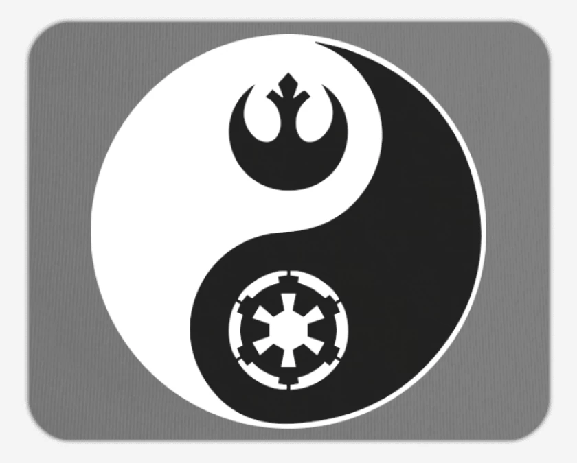 Mousepad Ying yang Star wars