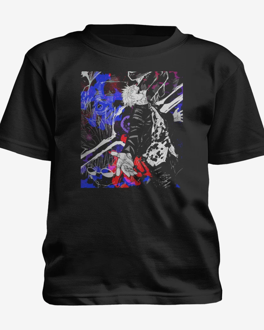 Polera de niño Negro de Gojo Satoru