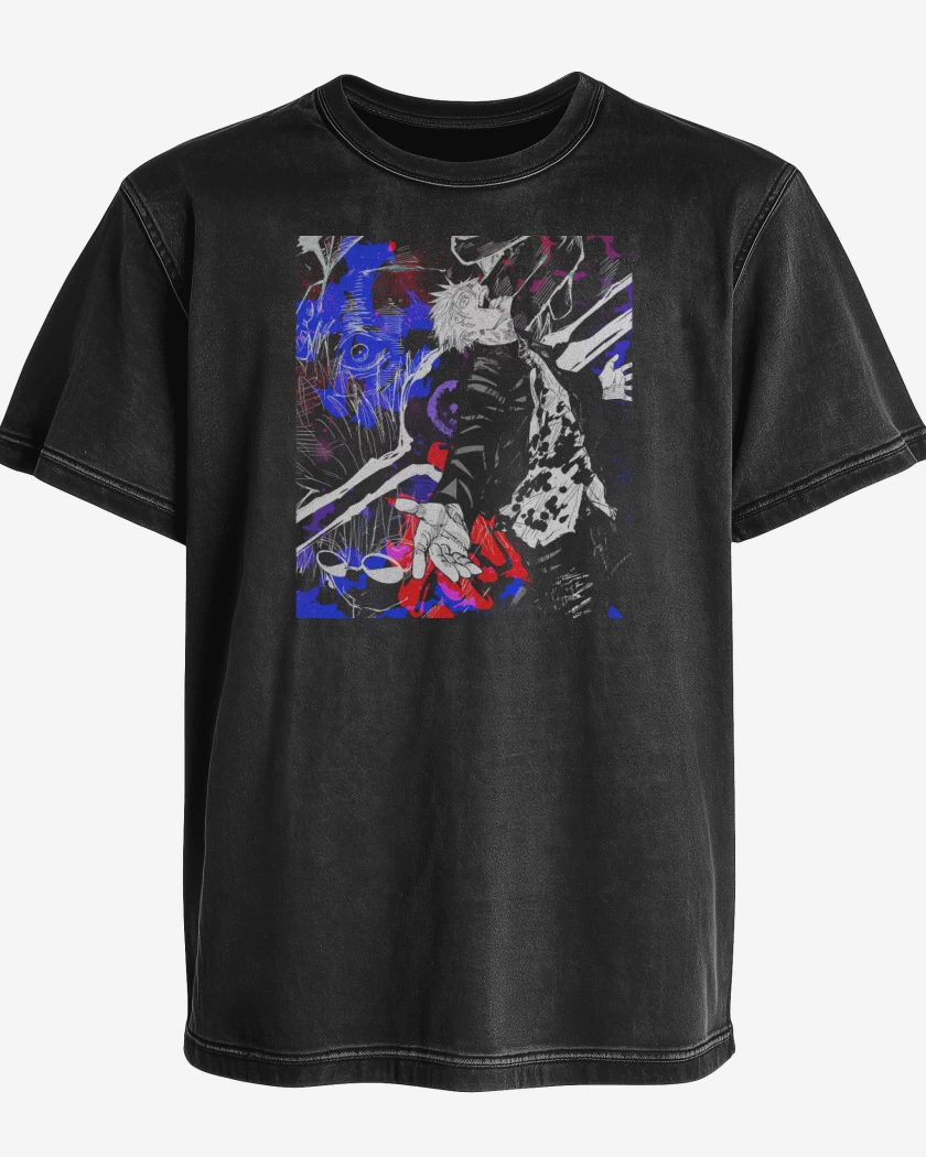 Polera desgastada Negro de Gojo Satoru
