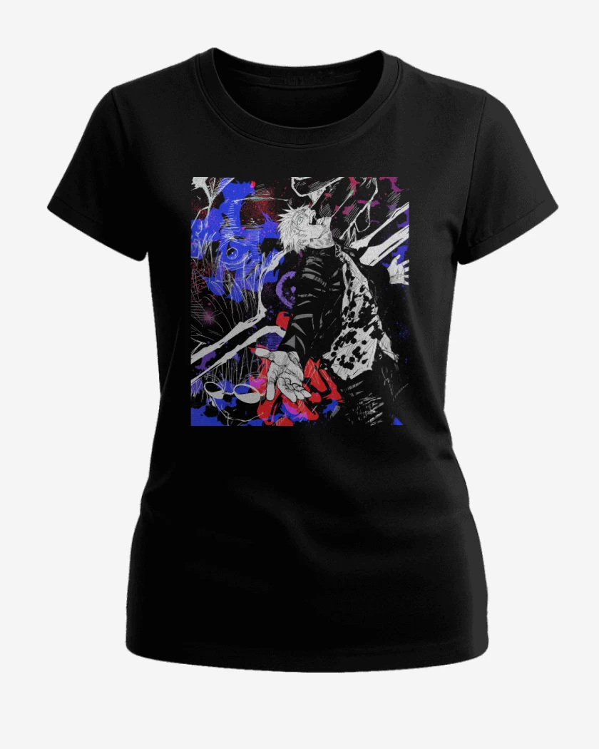 Polera de Mujer Negro de Gojo Satoru