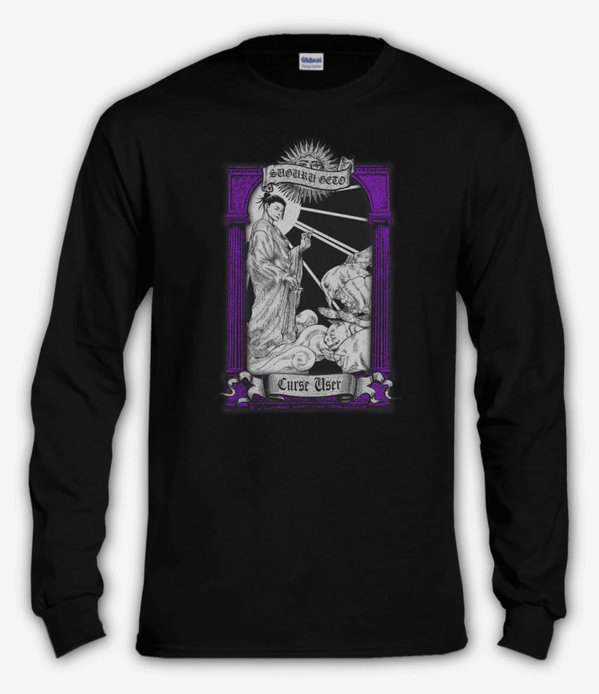 Polera manga larga Negro de Santo Patrono de las Maldiciones