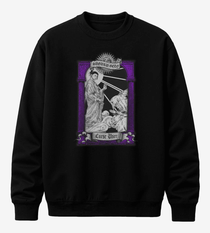 Poleron polo Negro de Santo Patrono de las Maldiciones