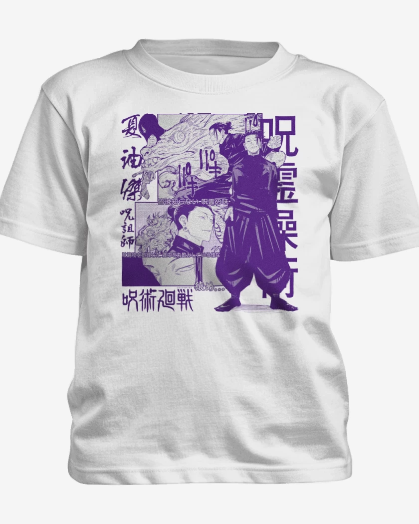 Polera de niño Blanco de Jujutsu Kaisen Suguru Geto