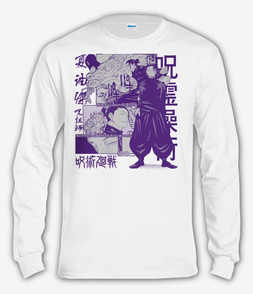 Polera manga larga Blanco de Jujutsu Kaisen Suguru Geto