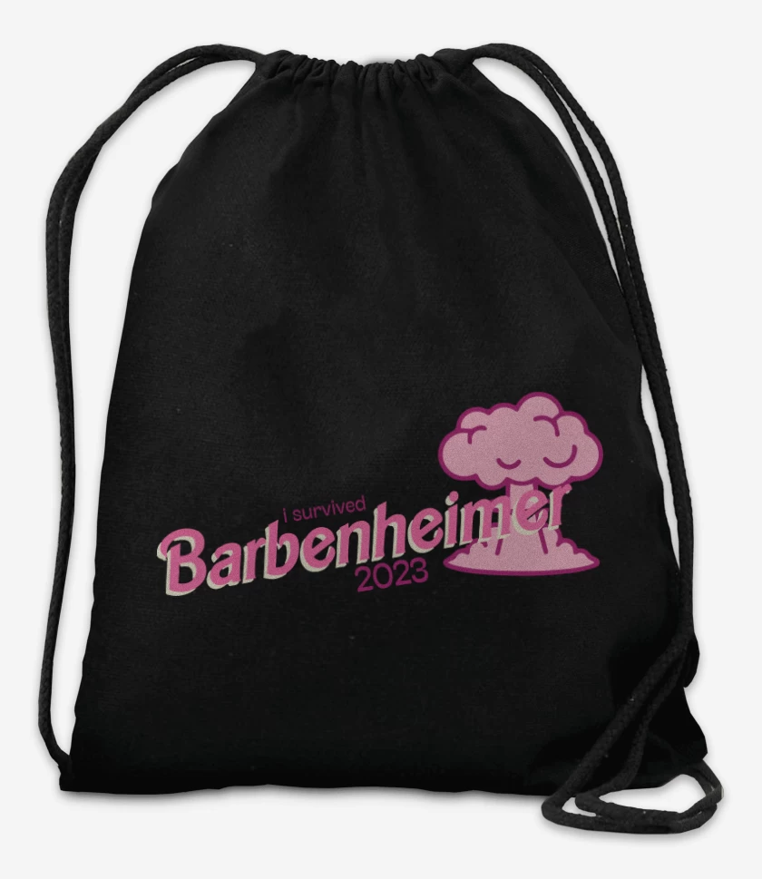 Mochila Negro de I Survived Barbenheimer 2023