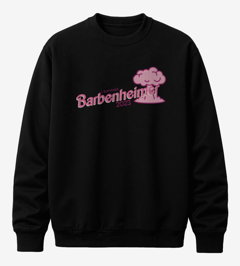 Poleron polo Negro de I Survived Barbenheimer 2023