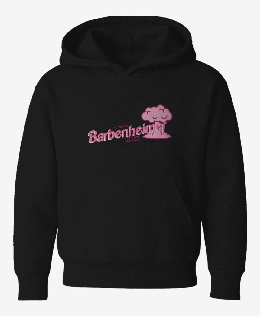 Poleron de niño Negro de I Survived Barbenheimer 2023