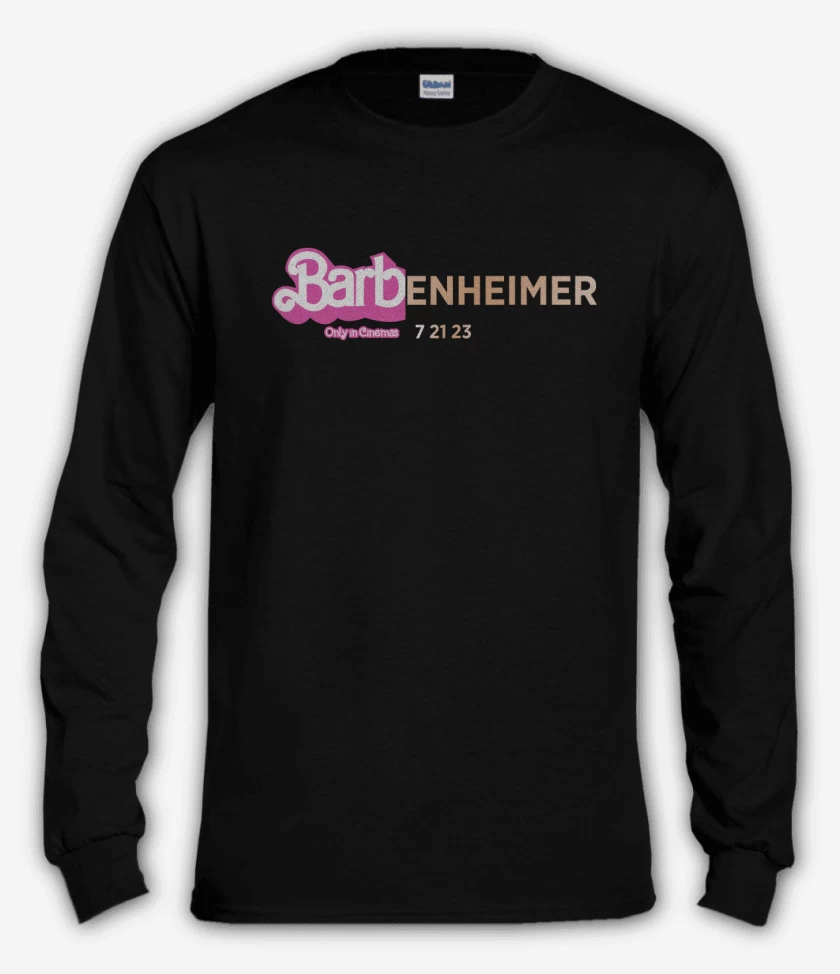 Polera manga larga Negro de Barbenheimer Only in Cinemas