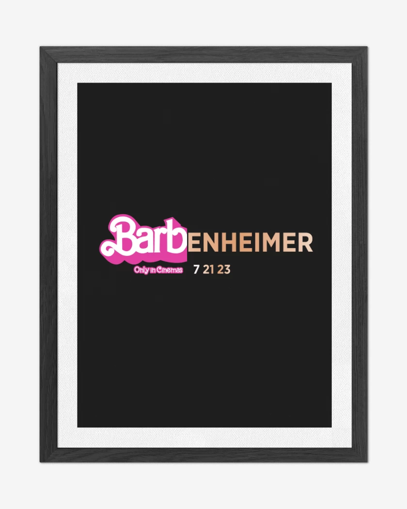 Cuadro decorativo Negro de Barbenheimer Only in Cinemas