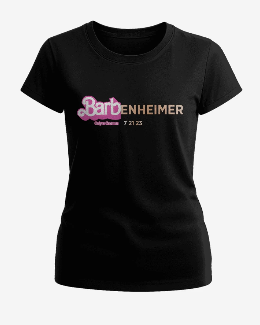Polera de Mujer Negro de Barbenheimer Only in Cinemas