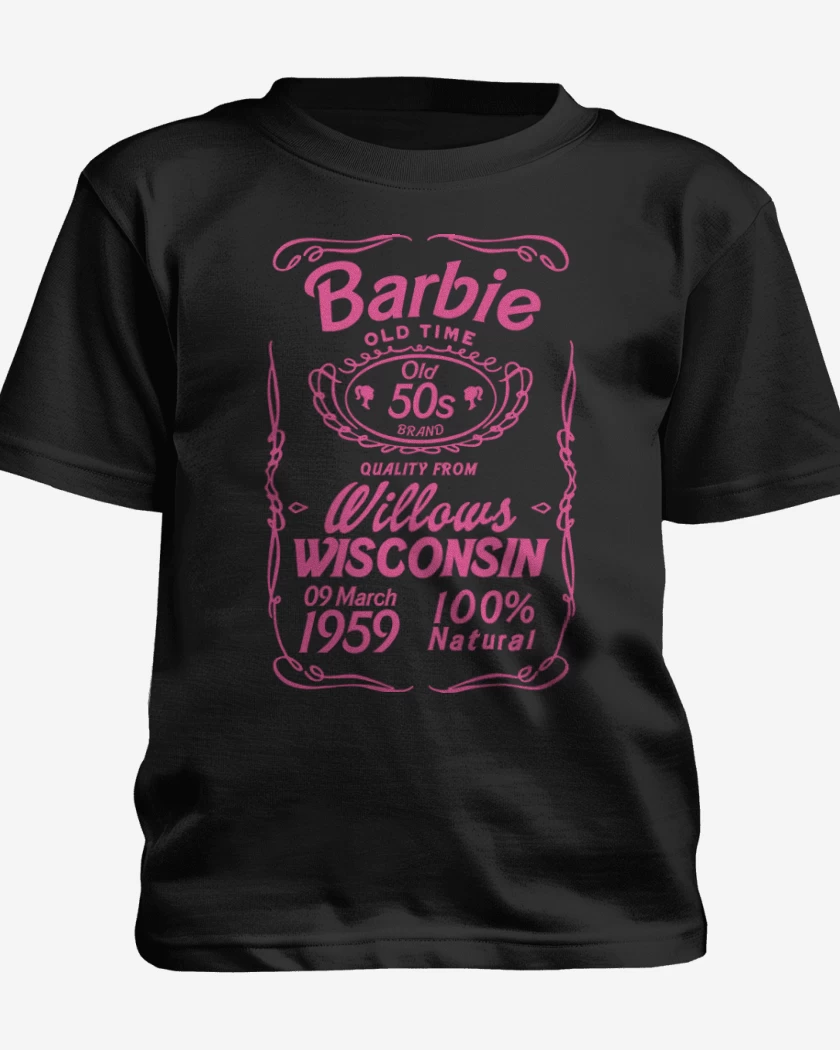 Polera de niño Negro de Barbie old time