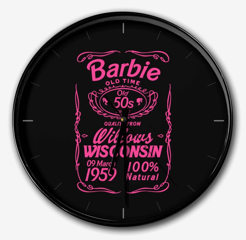 Reloj Negro de Barbie old time