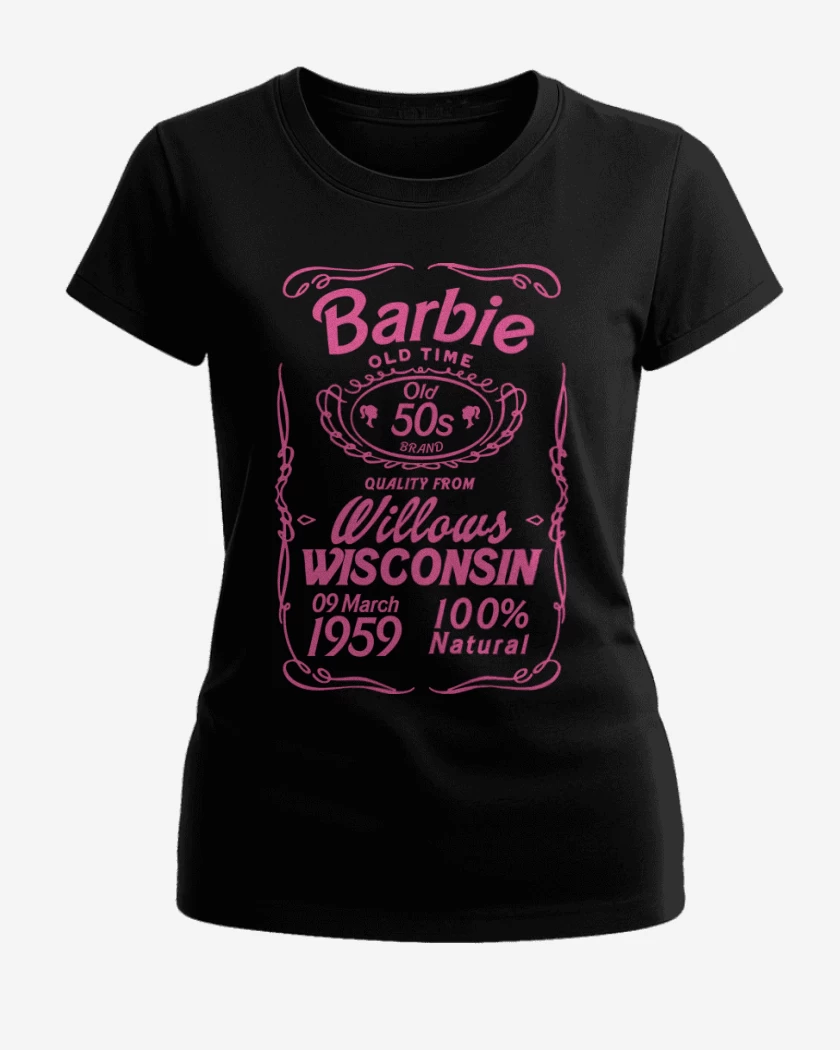 Polera de Mujer Negro de Barbie old time