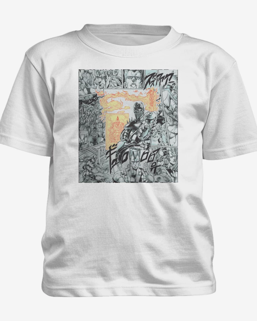 Polera de niño Blanco de Polnareff & Silver Chariot
