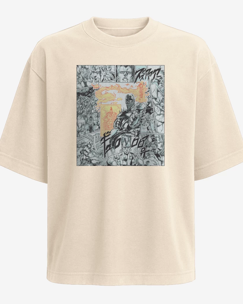 Polera Oversize Beige de Polnareff & Silver Chariot