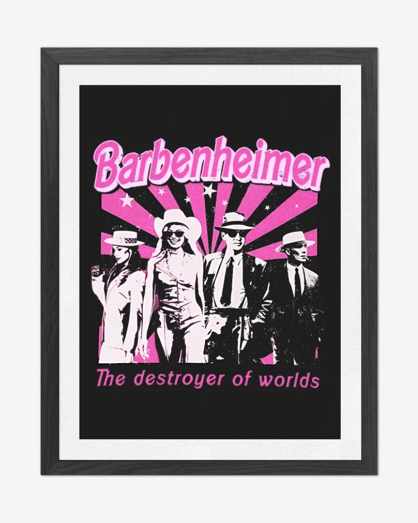 Cuadro decorativo Negro de Barbenheimer The Destroyer of Worlds