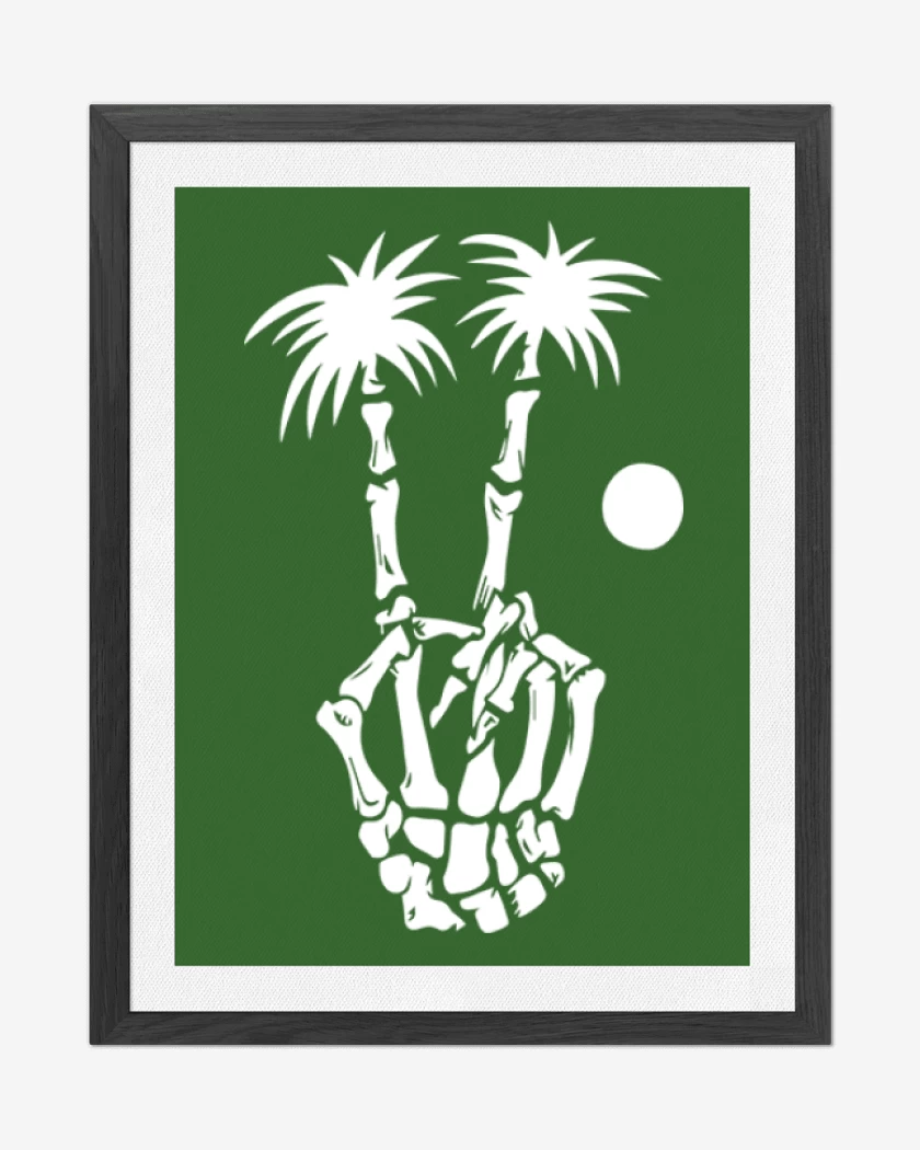 Cuadro decorativo Verde jade de Skull hand