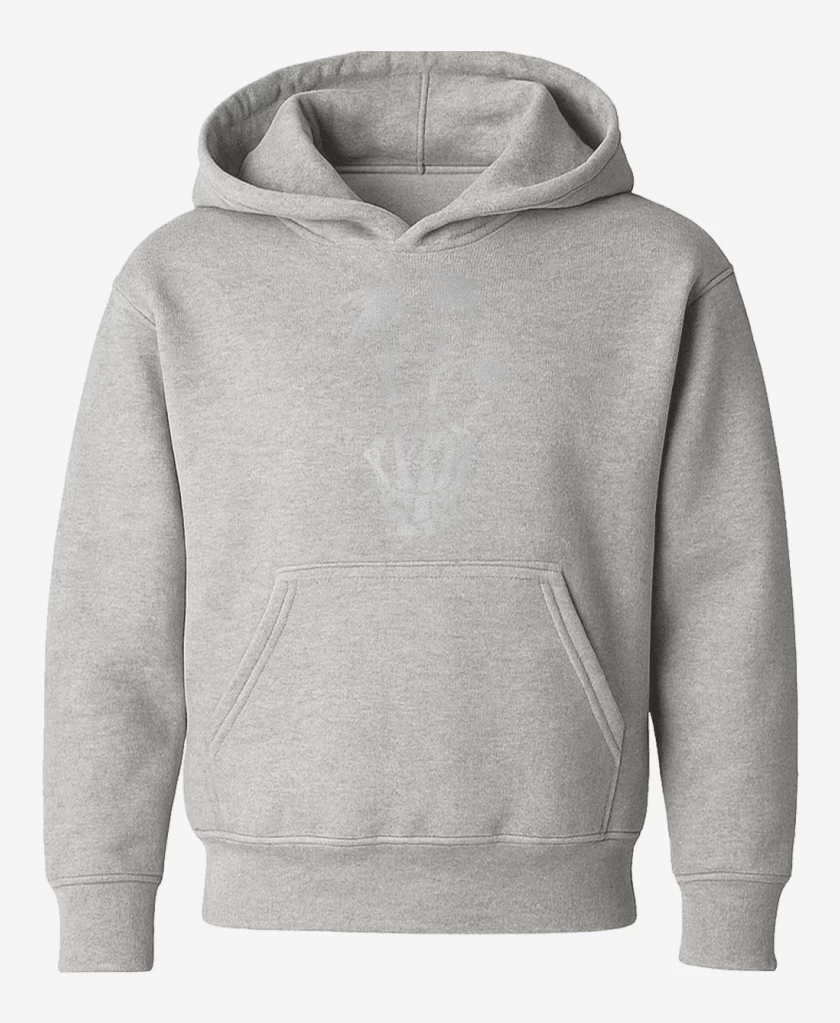 Poleron de niño Gris Melange de Skull hand