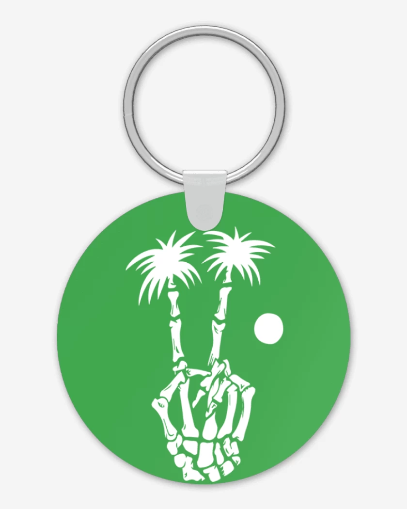 Llavero Verde jade de Skull hand