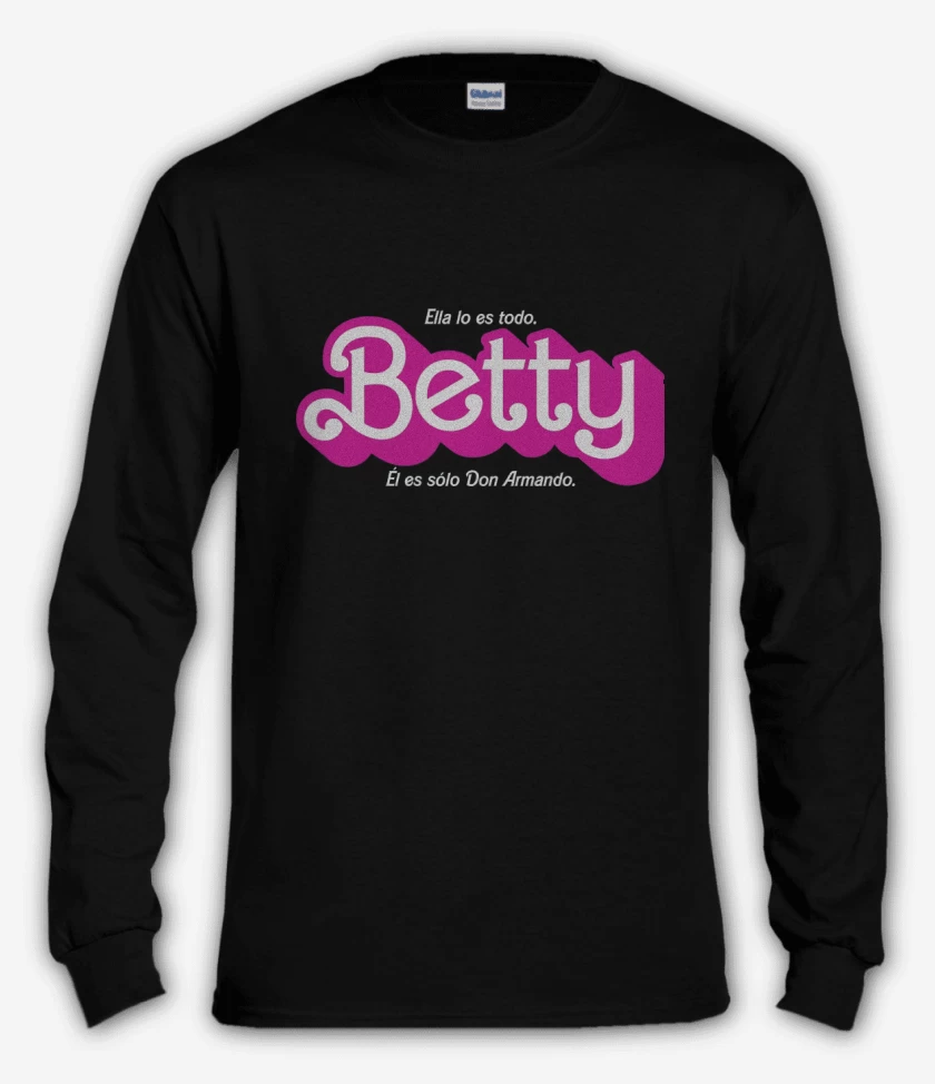 Polera manga larga Negro de Ella es Betty