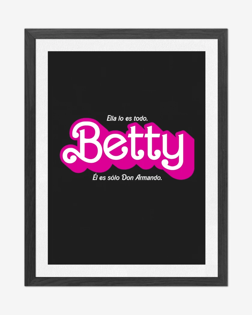 Cuadro decorativo Negro de Ella es Betty