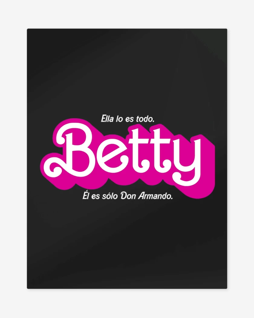 Print metalico Negro de Ella es Betty