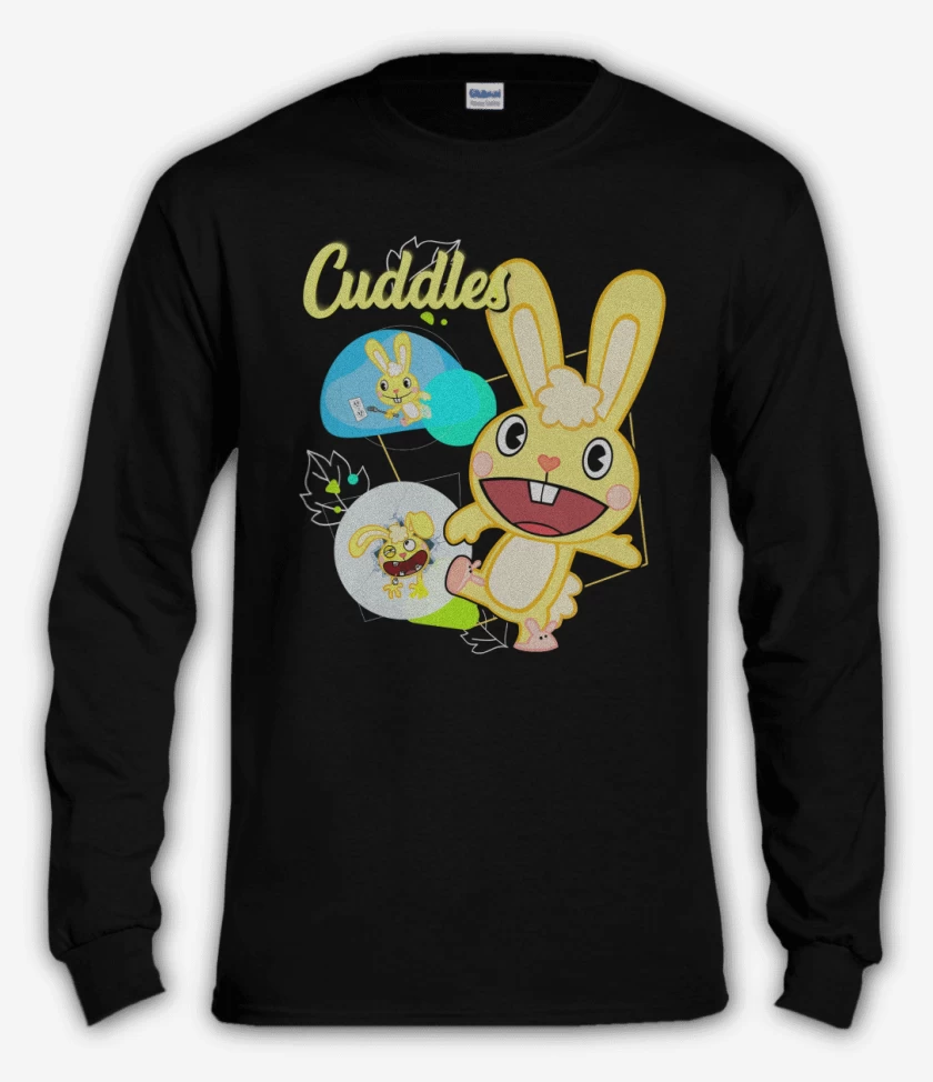 Polera manga larga Negro de Cuddles 