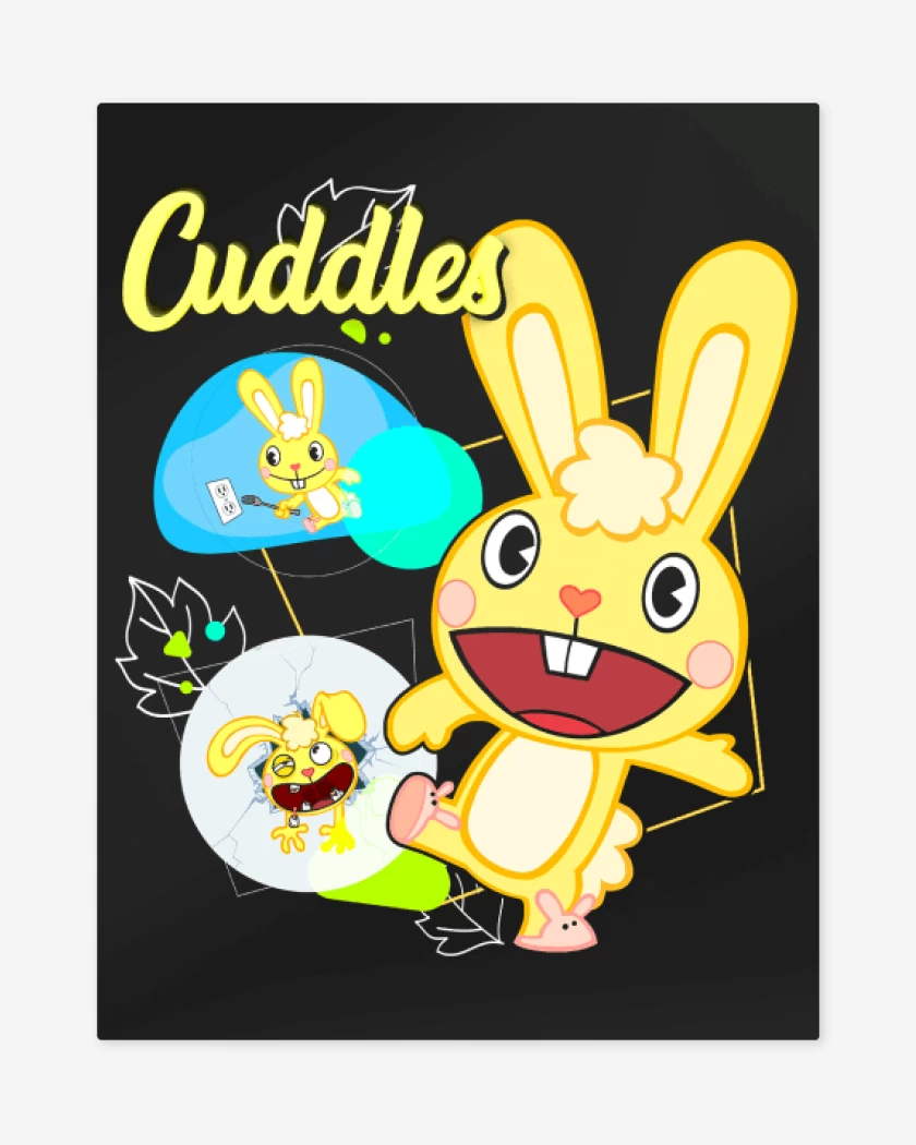 Print metalico Negro de Cuddles 