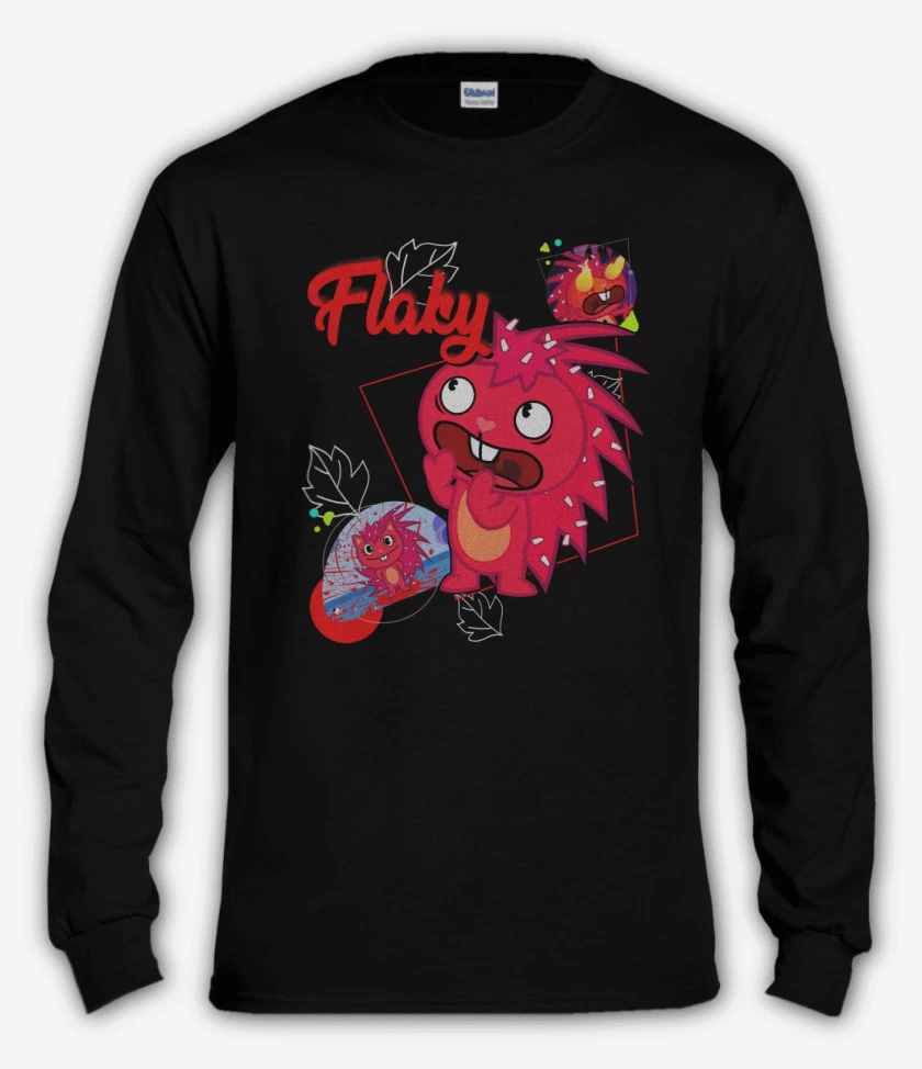 Polera manga larga Negro de Flaky