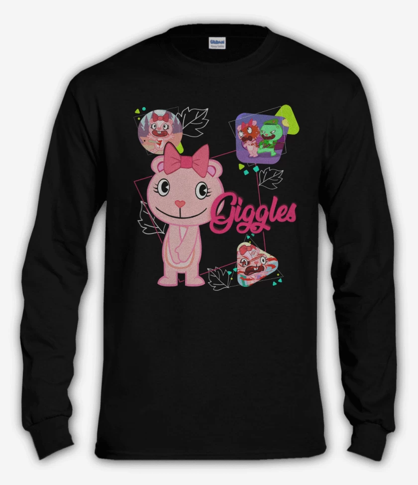 Polera manga larga Negro de Giggles
