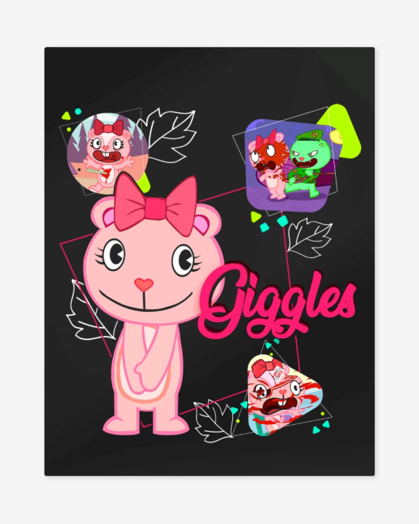 Print metalico Negro de Giggles