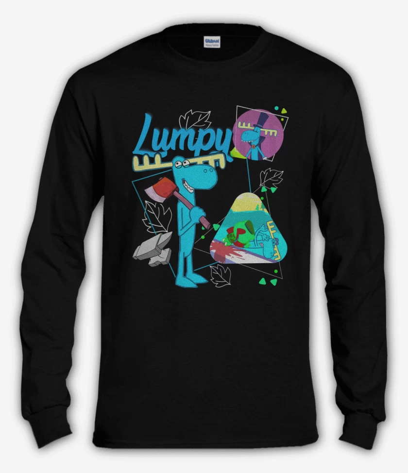 Polera manga larga Negro de Lumpy