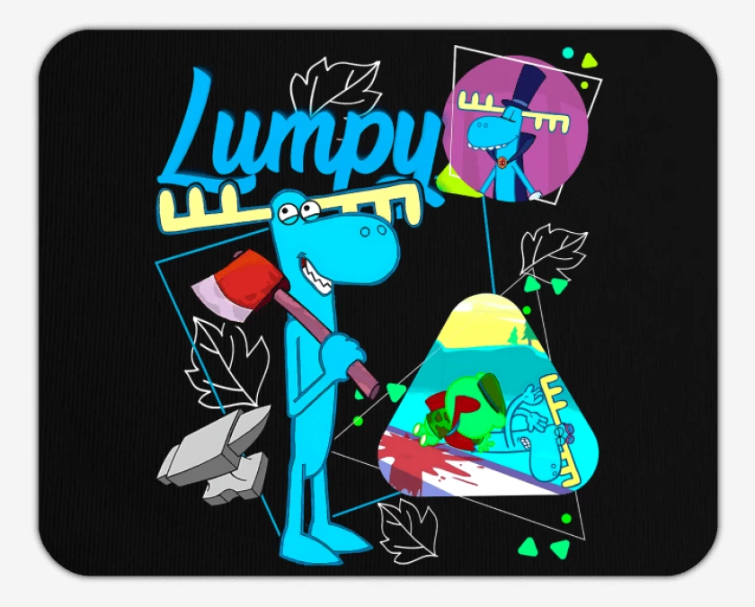 Mousepad Negro de Lumpy