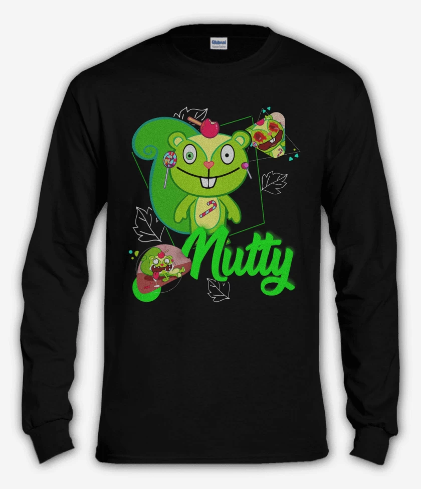 Polera manga larga Negro de Nutty