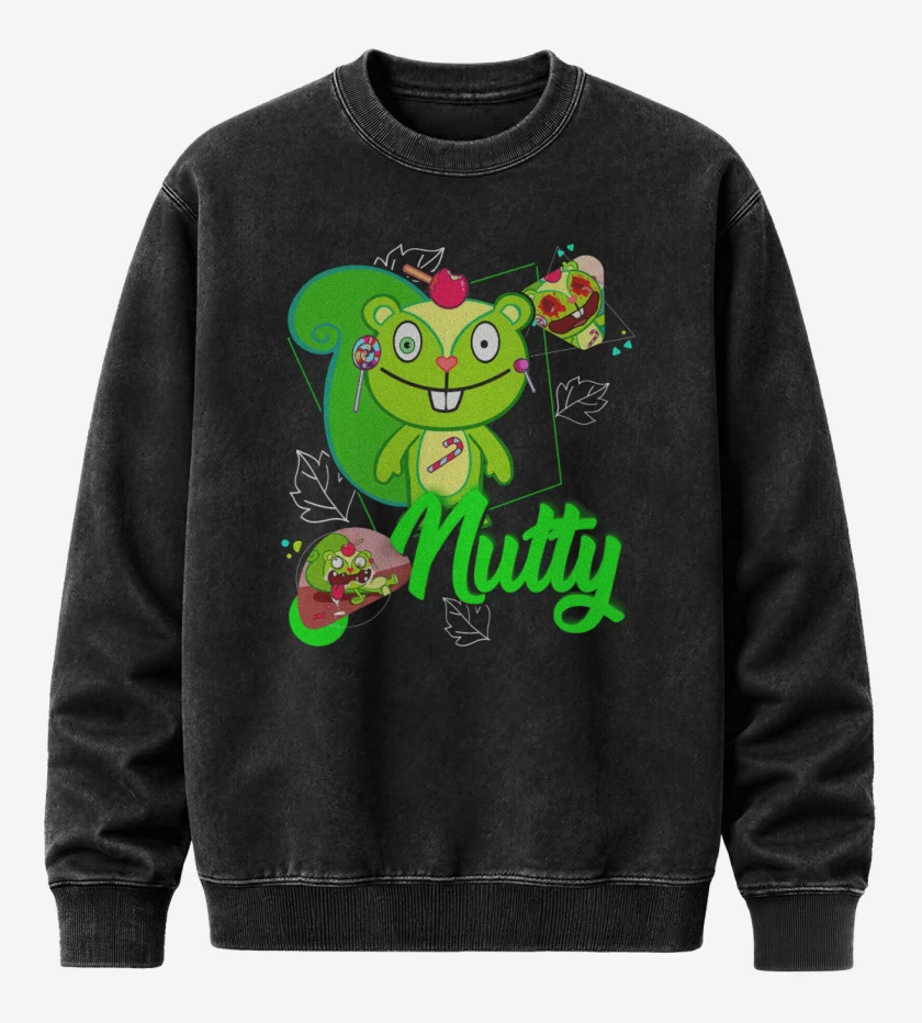 Poleron Polo Acid Wash Negro de Nutty