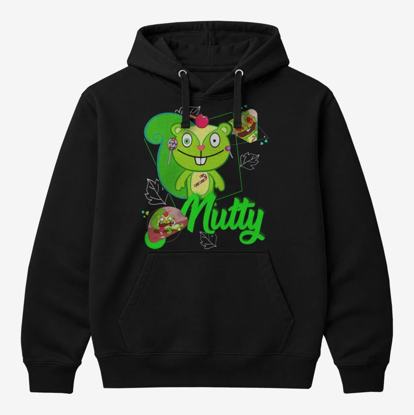 Polerón Canguro Negro de Nutty
