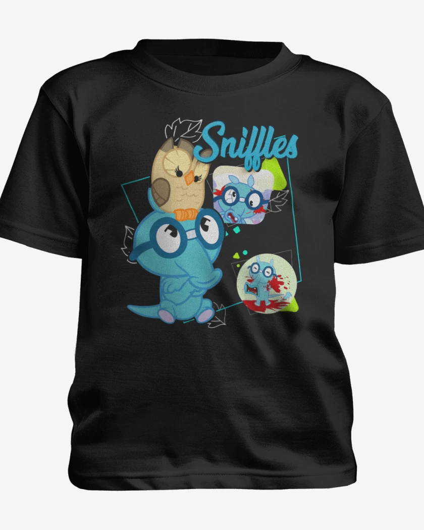 Polera de niño Negro de Sniffles