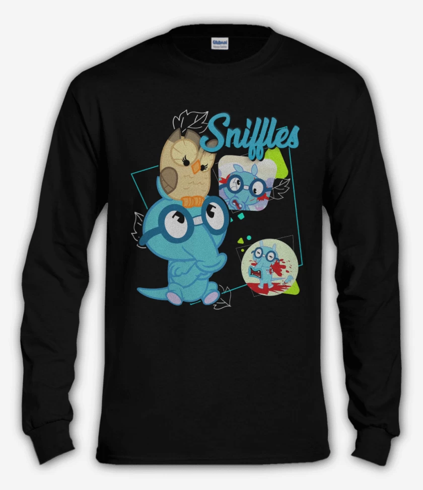 Polera manga larga Negro de Sniffles