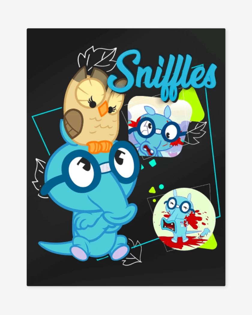 Print metalico Negro de Sniffles