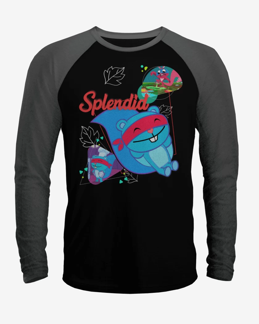 Polera Raglan Negro / Negro Heather de Splendid