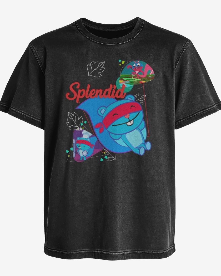 Polera desgastada Negro de Splendid