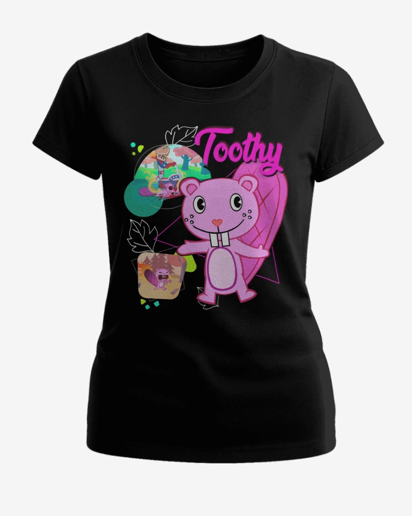 Polera de Mujer Negro de Toothy