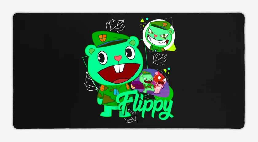 Mouse pad Gamer Negro de Flippy